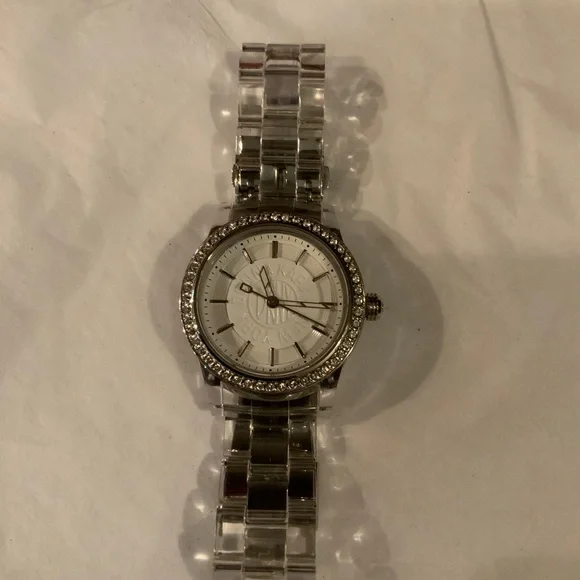 DKNY NY8017 Watch Fine DKNY Silver Tone Stone Set Wristwatch - Etsy main image 3